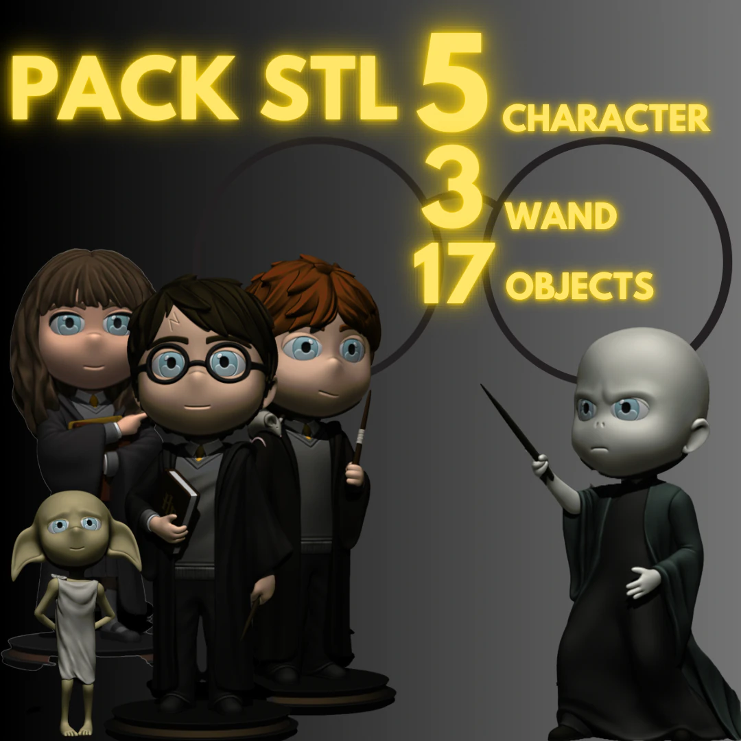 Pack Harry P Model 3d Printer stl files 3D Print Model .c4d .max .obj .3ds .fbx .stl .blend