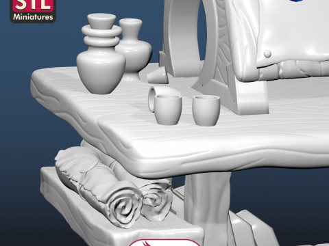 Medioevali Office desk old world figure 3D Print Model