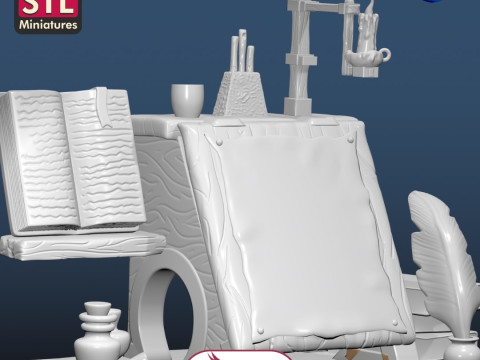 Medioevali Office desk old world figure 3D Print Model