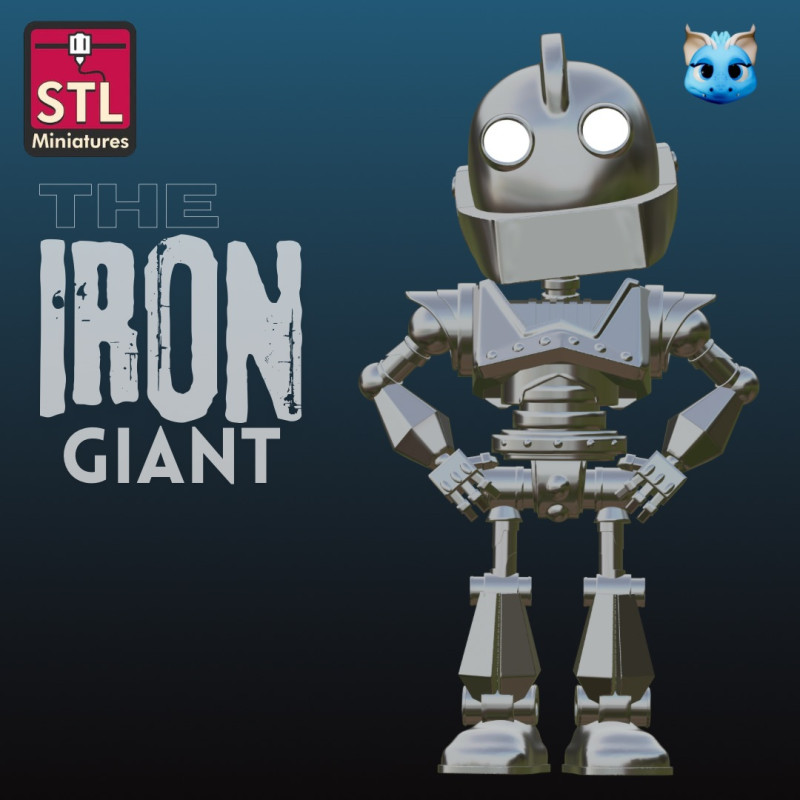 Chibi Iron Giant Inspired - Handcrafted Digital Download STL File - Modello 3D Chibi Iron G 3D 打印模型 .c4d .max .obj .3ds .fbx .stl .blend 