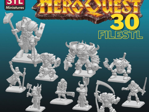 HeroQuest-Inspired RPG Character Collection - Handcrafted Digital Download STL Files - Collezione di 3Dプリントモデル
