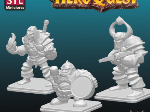 HeroQuest-Inspired RPG Character Collection - Handcrafted Digital Download STL Files - Collezione di 3D Print Model