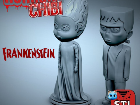Horror pack 9 file stl chibi print3d jason-silent hill nurse-ghostface-voodoo dolls-Frankenstein-Mic Modèles 3D en vedette