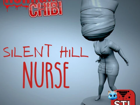 Horror pack 9 file stl chibi print3d jason-silent hill nurse-ghostface-voodoo dolls-Frankenstein-Mic 3D Print Model