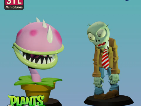 Inspired by a Zombie and a Defense Plant - STL Download 3D Print Model