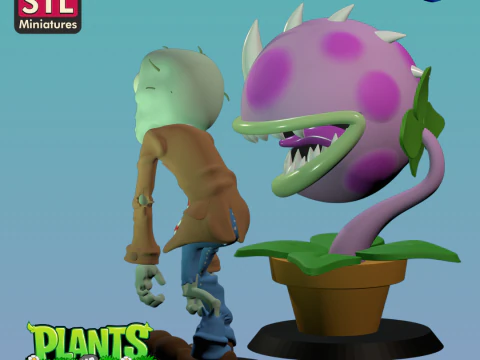 Inspired by a Zombie and a Defense Plant - STL Download 3D Print Model