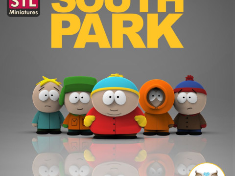Chibi cartoon serie tv Printable 3D STL Files Bring Home Stan Kyle Kenny and Eric Cartman 3D Принт Модель