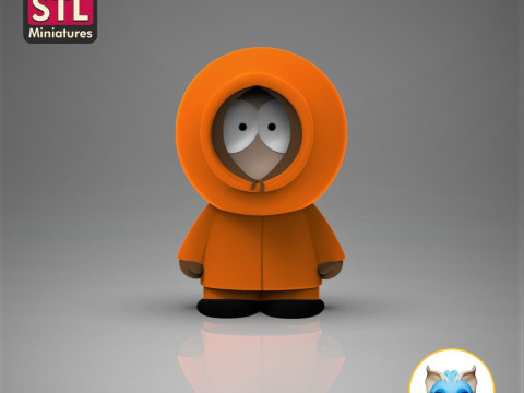Chibi cartoon serie tv Printable 3D STL Files Bring Home Stan Kyle Kenny and Eric Cartman Modelo de Impressão 3D