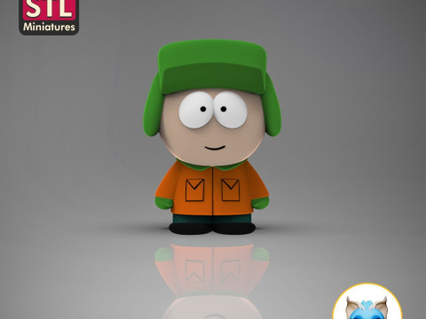 Chibi cartoon serie tv Printable 3D STL Files Bring Home Stan Kyle Kenny and Eric Cartman Modelo de Impressão 3D