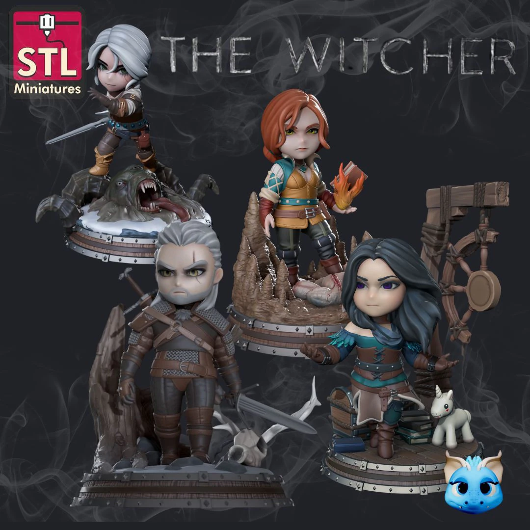 Unleash Your Inner Hero with The Witcher Chibi STL Files Calling all fans of The Witcher 3D Print Model .c4d .max .obj .3ds .fbx .stl .blend