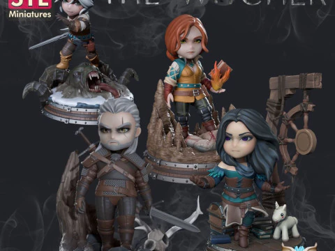 Unleash Your Inner Hero with The Witcher Chibi STL Files Calling all fans of The Witcher 3D Print Model