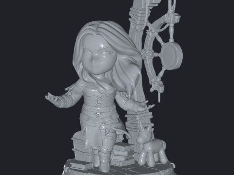 Unleash Your Inner Hero with The Witcher Chibi STL Files Calling all fans of The Witcher 3D Print Model
