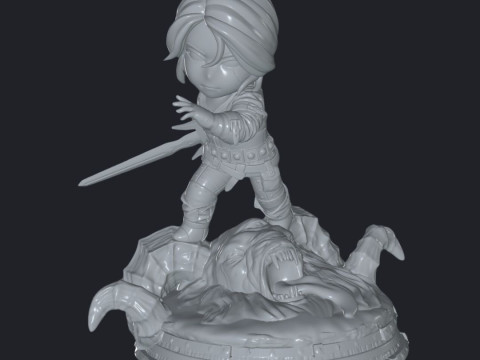 Unleash Your Inner Hero with The Witcher Chibi STL Files Calling all fans of The Witcher 3D Print Model