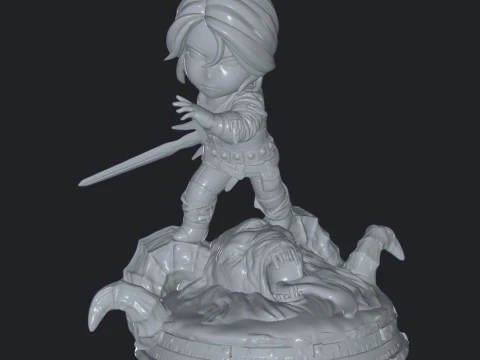 Unleash Your Inner Hero with The Witcher Chibi STL Files Calling all fans of The Witcher 3D Print Model