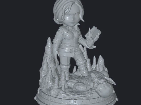 Unleash Your Inner Hero with The Witcher Chibi STL Files Calling all fans of The Witcher 3D Print Model