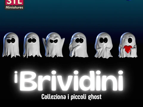 Cole&ccedil;&atilde;o The Spookies - Chibi Ghosts - Ador&aacute;veis ​​Miniaturas STL Modelo de Impressão 3D