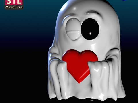 Collection The Spookies - Chibi Ghosts - Adorable STL Miniatures 3D-Druckmodell
