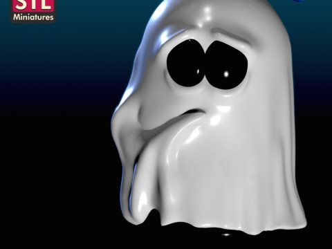 Collection The Spookies - Chibi Ghosts - Adorable STL Miniatures 3D-Druckmodell