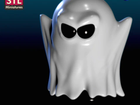 Collection The Spookies - Chibi Ghosts - Adorable STL Miniatures 3D Print Model