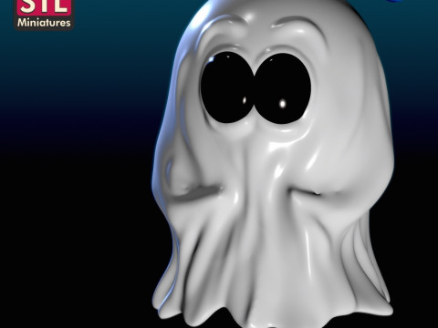 Collection The Spookies - Chibi Ghosts - Adorable STL Miniatures 3D-Druckmodell