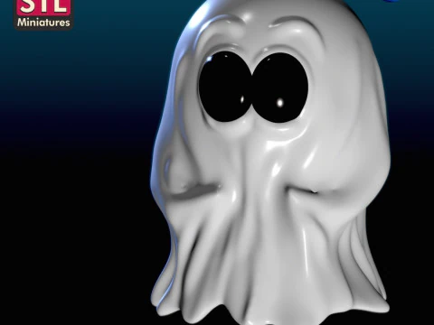 Collection The Spookies - Chibi Ghosts - Adorable STL Miniatures 3D Print Model