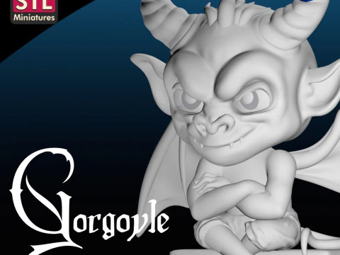Gargoyle Chibi 3D Printable Model 3D Print Model