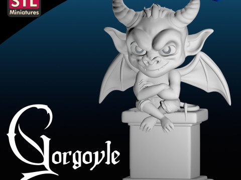 Gargoyle Chibi 3D Printable Model 3D Print Model