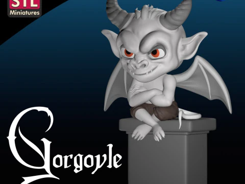 Gargoyle Chibi 3D Printable Model 3D Print Model