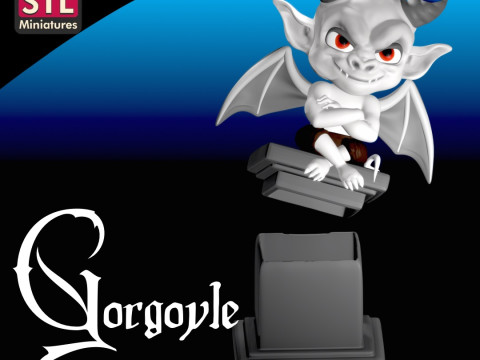 Gargoyle Chibi 3D Printable Model 3D Print Model