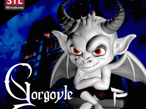 Gargoyle Chibi 3D Printable Model 3D Print Model
