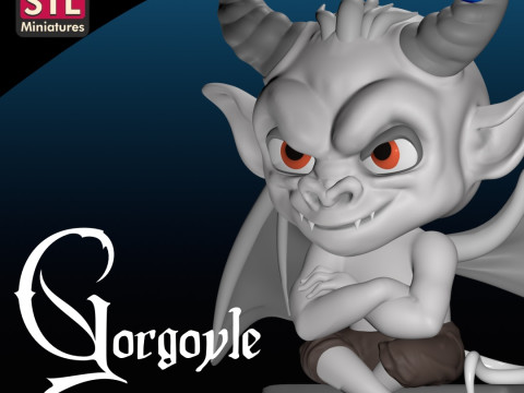 Gargoyle Chibi 3D Printable Model 3D Print Model