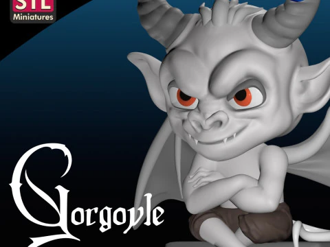Gargoyle Chibi 3D Printable Model 3D Print Model