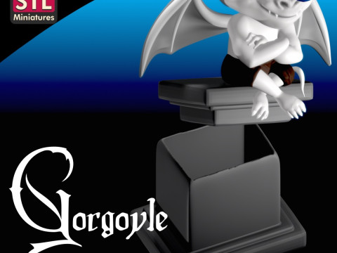 Gargoyle Chibi 3D Printable Model 3D Print Model