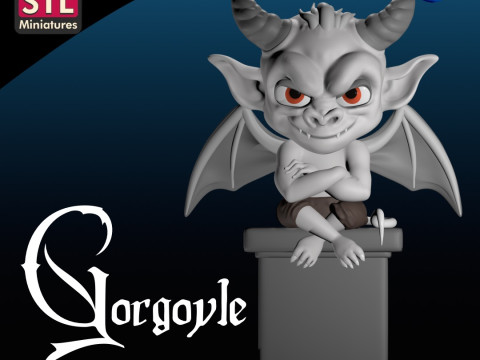 Gargoyle Chibi 3D Printable Model 3D Print Model