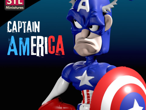 Printable Heroic Cartoon Character - super hero Model Cetak 3D