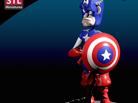 Printable Heroic Cartoon Character - super hero Model Cetak 3D