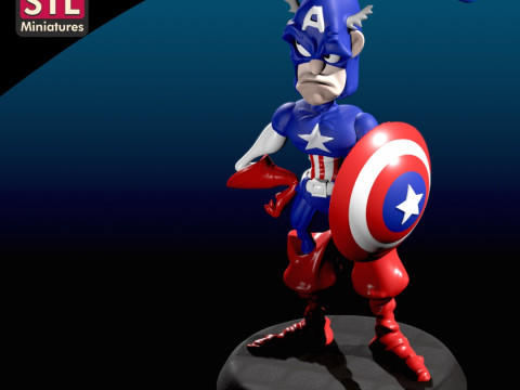 Printable Heroic Cartoon Character - super hero Model Cetak 3D