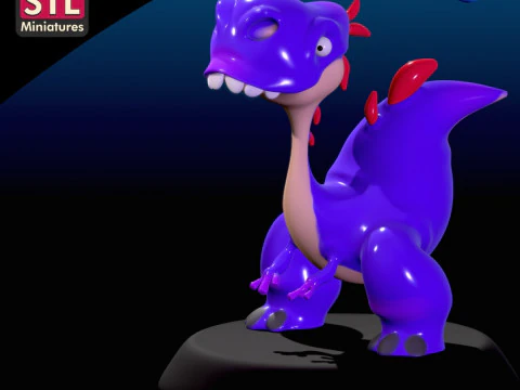 Dinosaur Cartoon 3D Printable STL File 3D Print Model