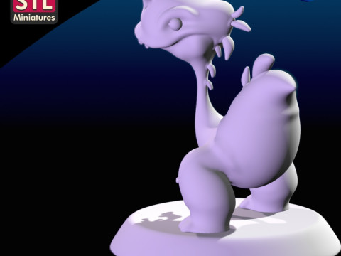 Dinosaur Cartoon 3D Printable STL File 3D प्रिंट मॉडल
