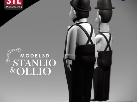 Stanlio and Ollio 3D Printable Model STL File 3D-Druckmodell