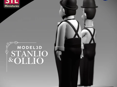 Stanlio and Ollio 3D Printable Model STL File 3D Print Model