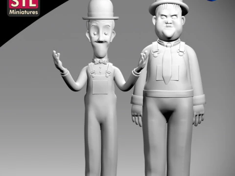 Stanlio and Ollio 3D Printable Model STL File 3D Print Model