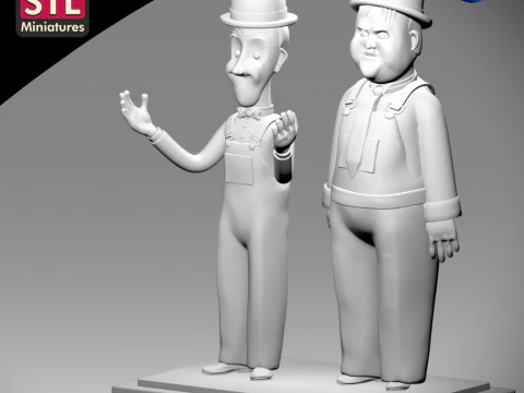 Stanlio and Ollio 3D Printable Model STL File 3D Print Model