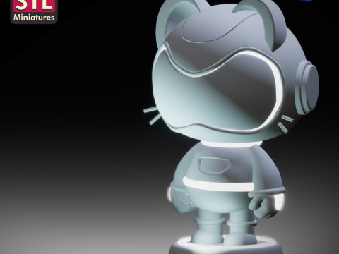 Cyber Cat Explorer 3D Printable STL Model for Pet Cat Toy Modello di stampa 3D