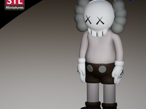 STL File for 3D Printing - Inspired by KAWS Companion 3D Print Model