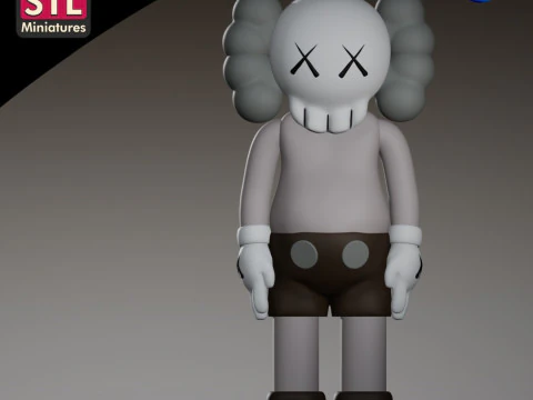 STL File for 3D Printing - Inspired by KAWS Companion 3D Print Model