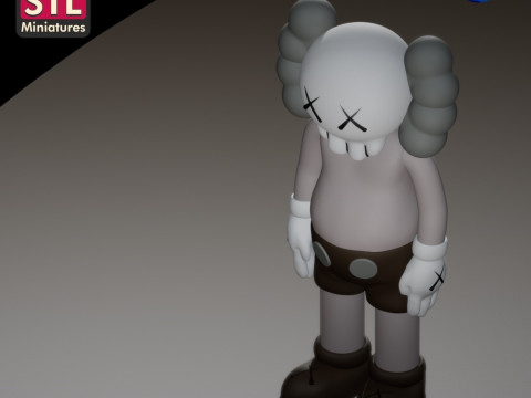 STL File for 3D Printing - Inspired by KAWS Companion Modello di stampa 3D