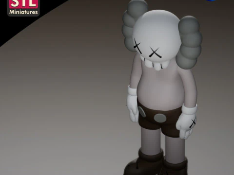 STL File for 3D Printing - Inspired by KAWS Companion 3D Print Model