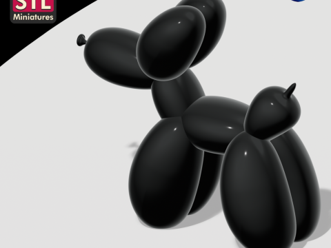 STL File for 3D Printing - Inspired by Balloon Dog 3Dプリントモデル