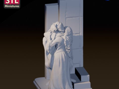 STL Files for 3D Printing - Inspired by The Kiss by Francesco Hayez 3D-Druckmodell